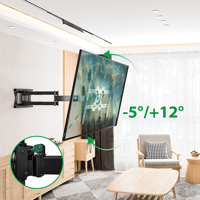 XTRARM Cratos 120 cm doble Rotate VESA 600 TV - Soporte TV de pared Negro