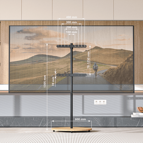 XTRARM Arius Impresión - Soporte TV de suelo Madera de Haya