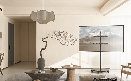 XTRARM Arius - Soporte TV de suelo Negro