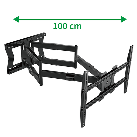 XTRARM Cratos 100 cm doble Rotate VESA 600 TV - Soporte TV de pared Negro