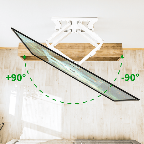 XTRARM Cratos 80 cm doble Rotate VESA 600 - Soporte TV de pared Blanco