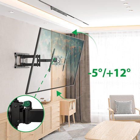 XTRARM Cratos 80 cm doble Rotate VESA 600 - Soporte TV de pared Negro