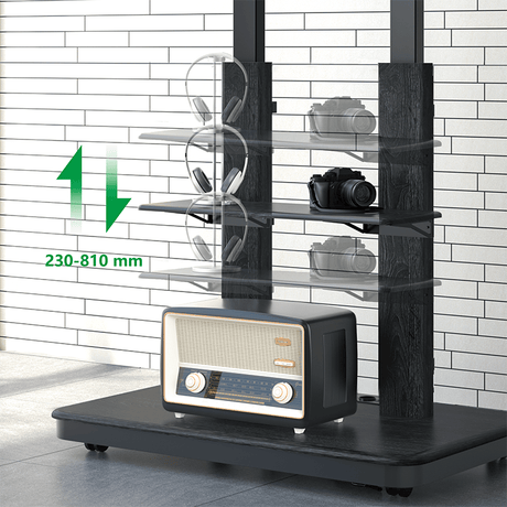 XTRARM Duolite negro Móvil – Soporte Tv de pie eléctrico