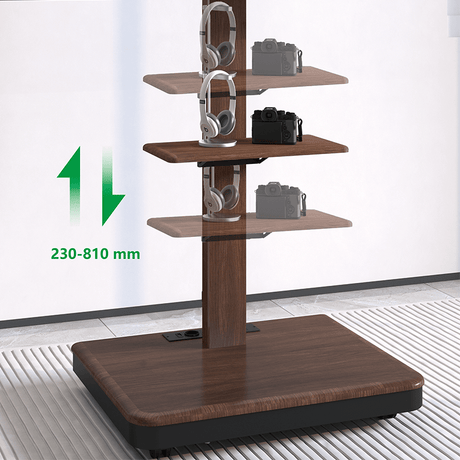 XTRARM Elite negro/nogal Móvil – Soporte Tv de pie eléctrico