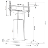 XTRARM Ferro - Soporte TV de suelo Madera/Acero