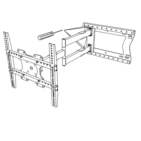 XTRARM Tantal 80 cm Fixed - Soporte TV de pared Negro