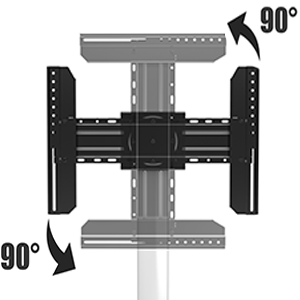 XTRARM Soporte para TV Proton 300 Pie-TV Negro: Elegancia y funcionalidad en un solo mueble.