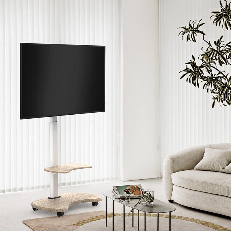 XTRARM Stellar roble/blanco Móvil – Soporte Tv de pie