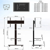 XTRARM Stellar roble/blanco Móvil – Soporte Tv de pie