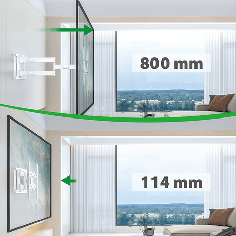 XTRARM Tantal 80 cm Flex - Soporte TV de pared Blanco